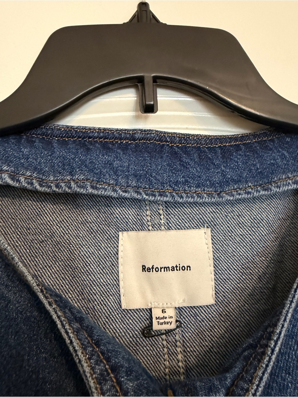 Reformation Ophelia Denim Top - Picture 3 of 4